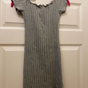 SHEIN Gray Ribbed Off-Shoulder Dress Size Medium/Small Size 6